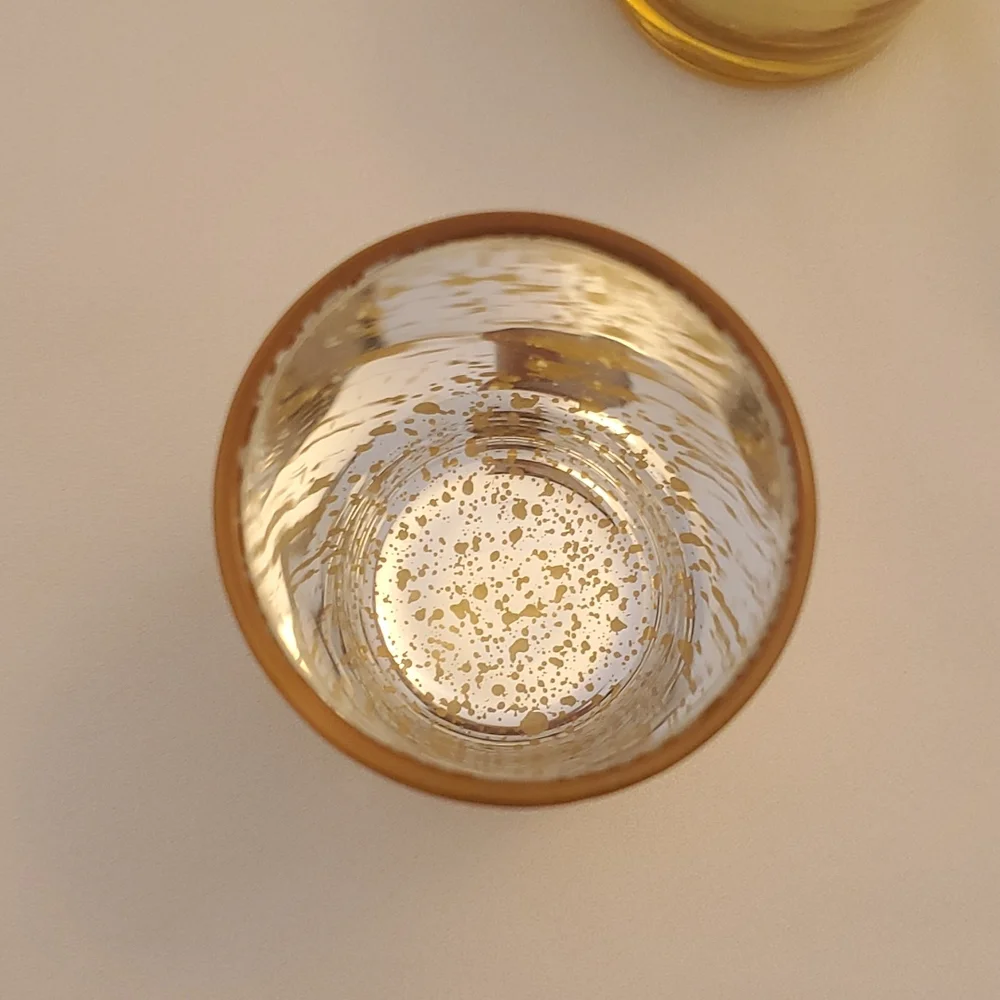 NWOT 10 Gold Candle Holders w/ Candles
